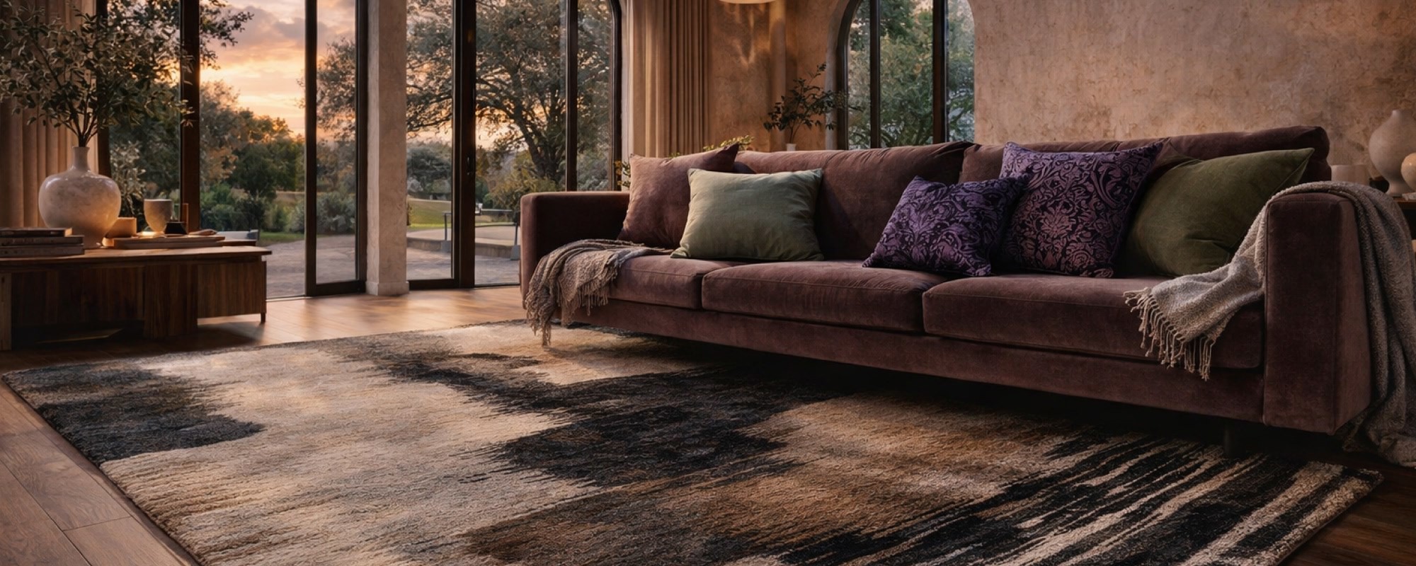 Layered Interiors in Trend! Designer Cushions and Rugs For Texture-Rich Homes